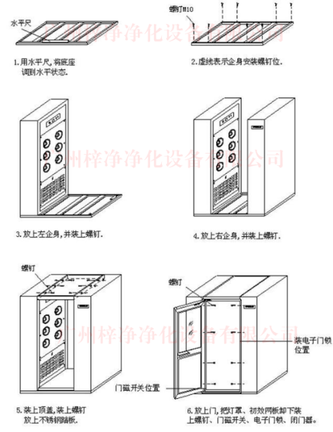 全不銹鋼風淋室安裝順序及一般驗收要求